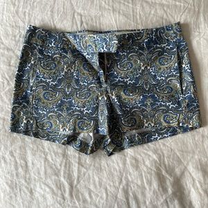Jcrew Paisley Shorts size 6